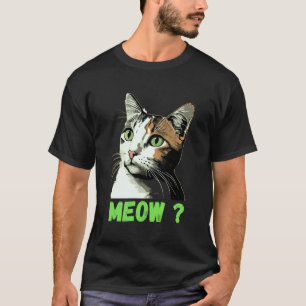 Camiseta Divertida de Gato Maúllando para Amantes