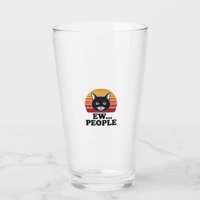 Camiseta divertida de gato negro Ew gente puesta d (Anverso)