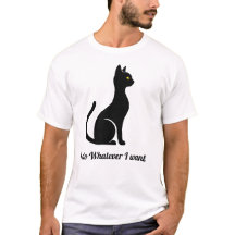 Camiseta divertida de gato negro - "Hago lo que qu