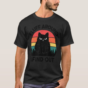 Camiseta Divertida de Gato Pelusa Alrededor Descub