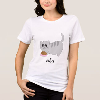 Camiseta divertida de gato, Top de vibraciones de