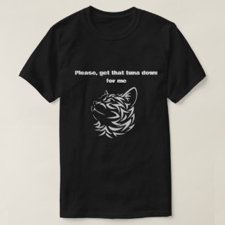 Camiseta divertida de gato tribal con cita de atún