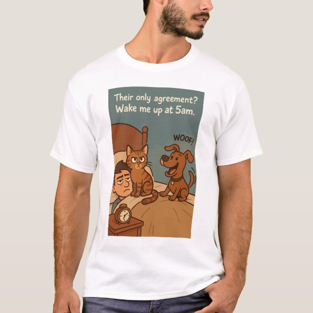 Camiseta divertida de gato y perro - ¿Su único acu (Anverso)