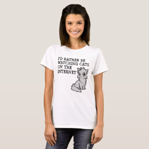 Camiseta Divertida de Gatos para Ver Mejor