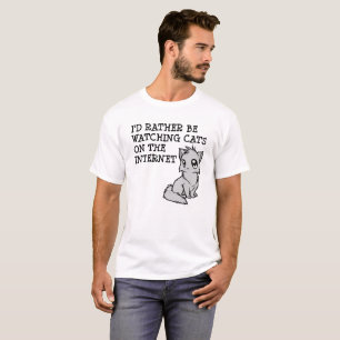 Camiseta Divertida de Gatos para Ver Mejor