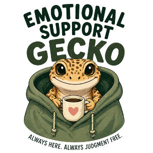 Camiseta Divertida de Gecko de Apoyo Emocional Rep