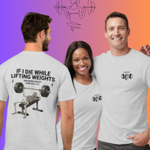 Camiseta divertida de gimnasio de levantamiento de