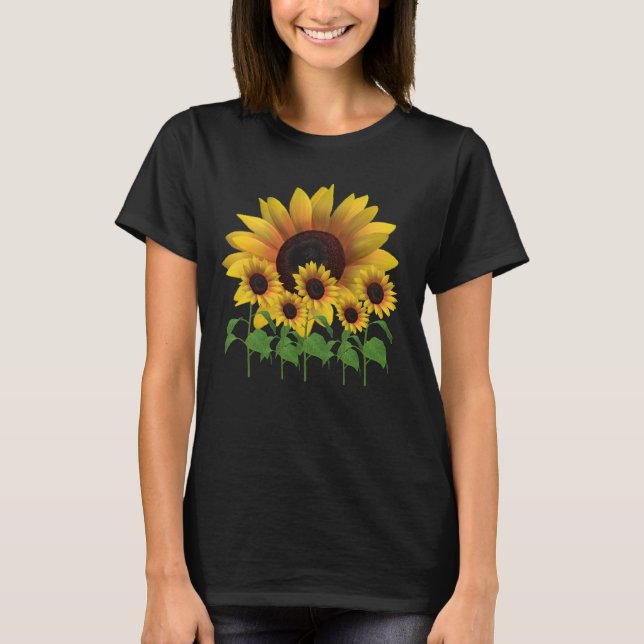 Camiseta divertida de girasol de las mujeres (Anverso)