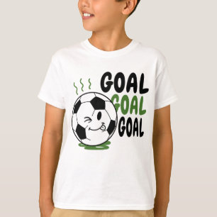 Camiseta Divertida de Gol de Fútbol con Pelota de