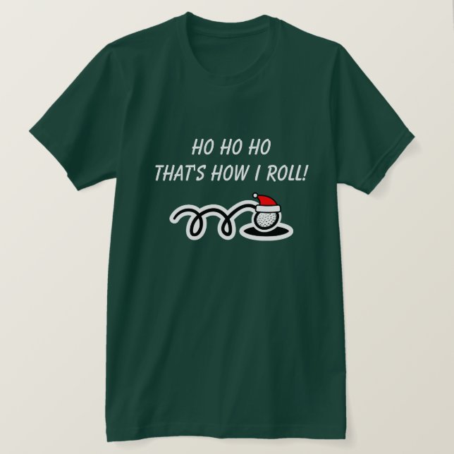 Camiseta divertida de golf de Navidad | Así es com (Anverso del diseño)