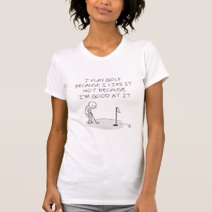 Camiseta divertida de golf juego golf porque me gu