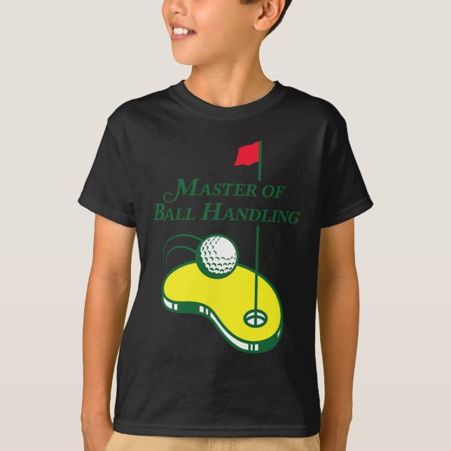Camiseta Divertida de Golf - Maestro en el Manejo  (Anverso)