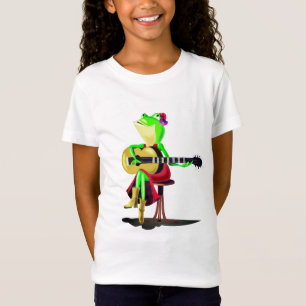 Camiseta divertida de guitarra de rana