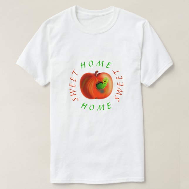 Camiseta divertida de gusano de Apple (Diseño del anverso)