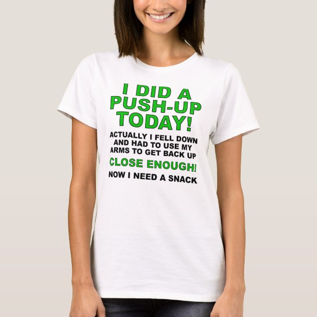 Camiseta Divertida de Hacer Flexiones (Anverso)
