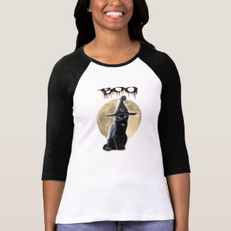 Camiseta divertida de Halloween con el gato negro