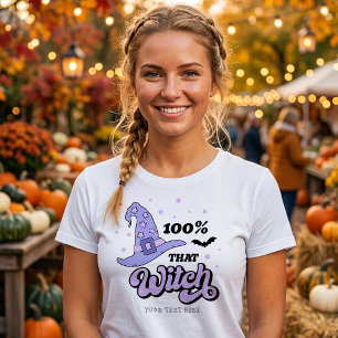 Camiseta divertida de Halloween de bruja linda al