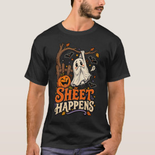 Camiseta divertida de Halloween de fantasma con sá