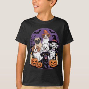 Camiseta divertida de Halloween de perro fantasma