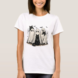 Camiseta divertida de Halloween - Ghost y gatos ne