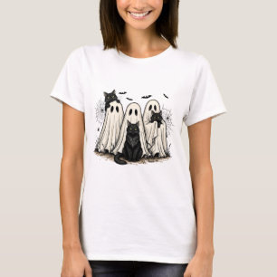 Camiseta divertida de Halloween - Ghost y gatos ne