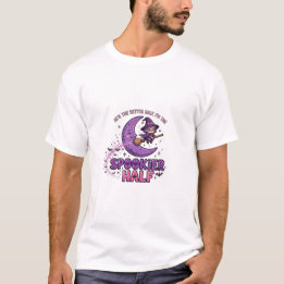 Camiseta divertida de Halloween medio más espeluzn