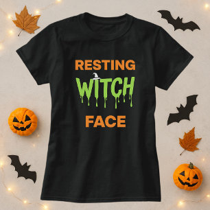 Camiseta divertida de Halloween; Pun de la cara de
