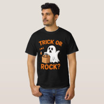 Camiseta divertida de Halloween 'Truco o Roca'