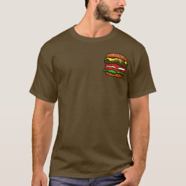 Camiseta divertida de Hamburger Mens Brown
