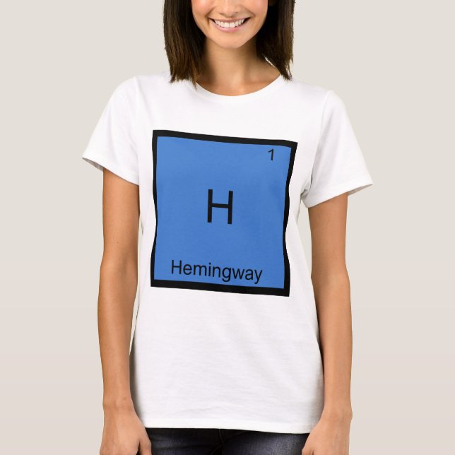 Camiseta divertida de Hemingway con símbolo de ele (Anverso)