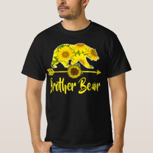Camiseta divertida de hermano oso girasol para mad