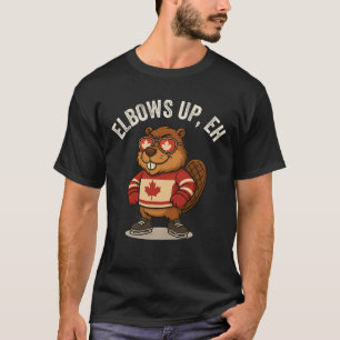 Camiseta Divertida de Hockey Hojas de Arce de Cast