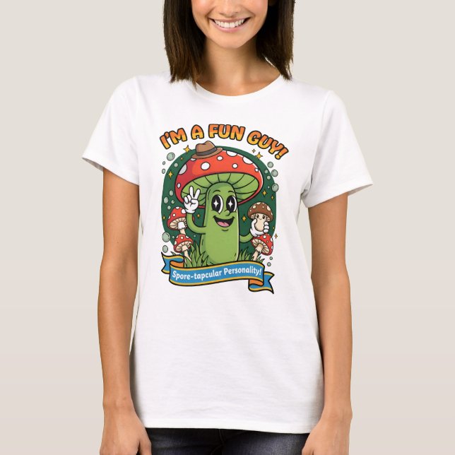 Camiseta Divertida de Hongo – Diseño “¡Soy un Tipo (Anverso)