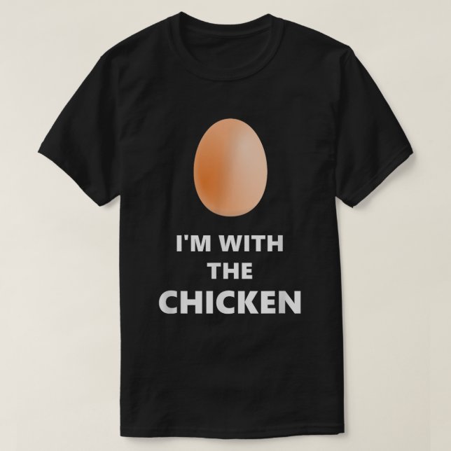 Camiseta Divertida de Huevo con 'Estoy con el Poll (Diseño del anverso)