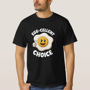 Camiseta Divertida de Huevos Fritos "Excelente Ele