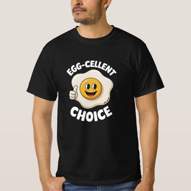 Camiseta Divertida de Huevos Fritos "Excelente Ele (Anverso)