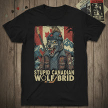 Camiseta divertida de humor de hockey con lobo can