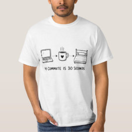 Camiseta divertida de humor de trabajo remoto de 3