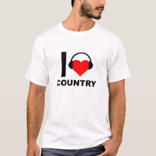 Camiseta divertida de I Heart Country
