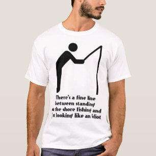 Camiseta Divertida de Idiota de la Pesca Humor