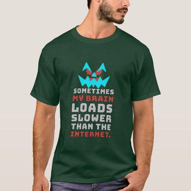 Camiseta Divertida de Internet Meme de Cerebro Len (Anverso)