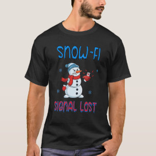Camiseta divertida de invierno con señal de Snow-F