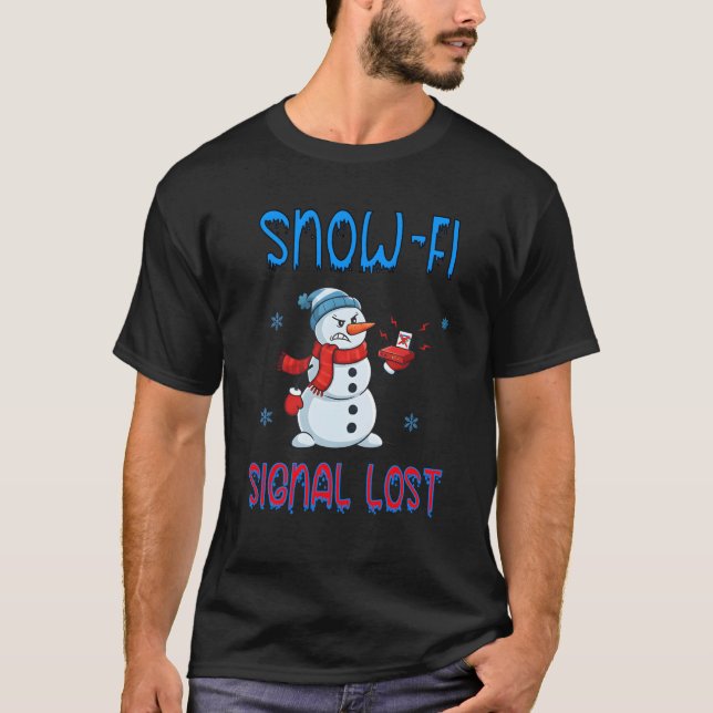 Camiseta divertida de invierno con señal de Snow-F (Anverso)