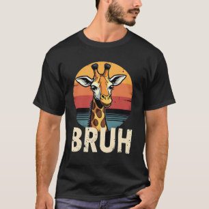 Camiseta divertida de jirafa con cara de meme navi