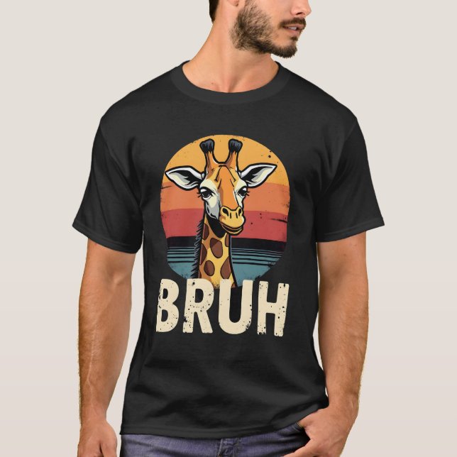 Camiseta divertida de jirafa con cara de meme navi (Anverso)