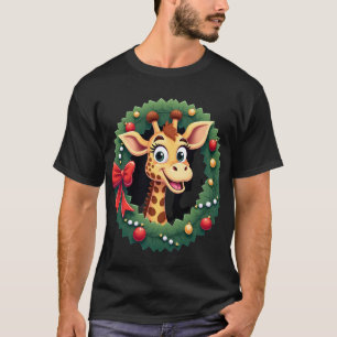 Camiseta divertida de jirafa con cara de meme navi
