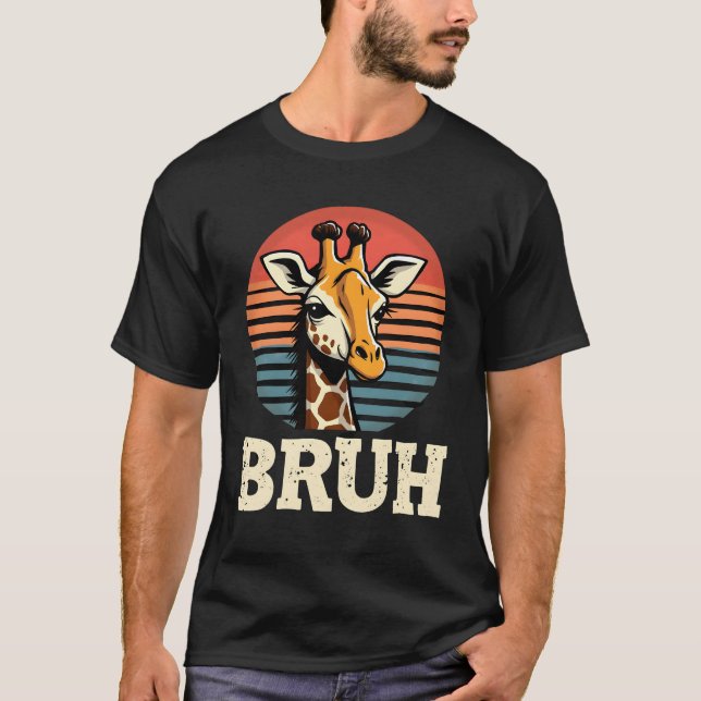 Camiseta divertida de jirafa con cara de meme navi (Anverso)