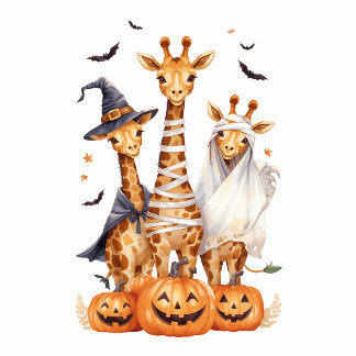 Camiseta divertida de jirafa de Halloween – Boo, M