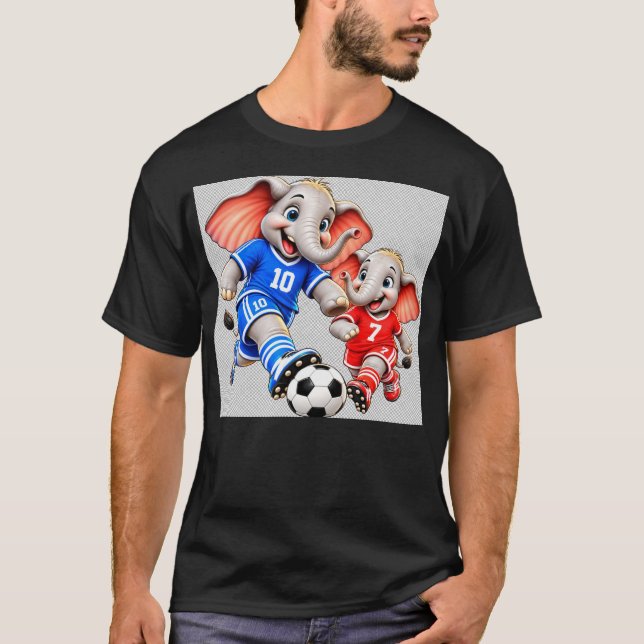 camiseta divertida de jugadores de fútbol de elefa (Anverso)