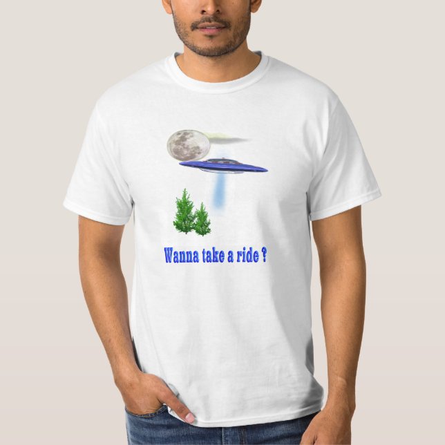 Camiseta divertida de la abducción del UFO (Anverso)